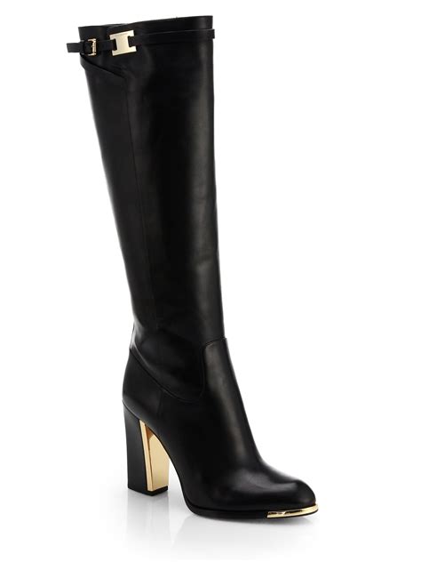 Michael Kors Womens Leather Knee High Boots 